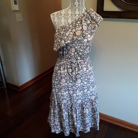 La Vie Rebecca Taylor 1 shoulder Zinnia dress, NWT - Picture 2 of 8